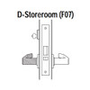 45H7D12J629 Best 40H Series Storeroom Heavy Duty Mortise Lever Lock with Solid Tube with No Return in Bright Stainless Steel