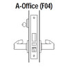 45H7A15J618 Best 40H Series Office Heavy Duty Mortise Lever Lock with Contour with Angle Return Style in Bright Nickel