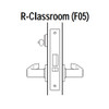 45H7R15J605 Best 40H Series Classroom Heavy Duty Mortise Lever Lock with Contour with Angle Return Style in Bright Brass