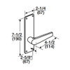 ML2051-ASN-606-CL6 Corbin Russwin ML2000 Series IC 6-Pin Less Core Mortise Office Locksets with Armstrong Lever in Satin Brass