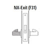 45H0NX14J619 Best 40H Series Exit Function Heavy Duty Mortise Lever Lock with Curved with Return Style in Satin Nickel