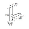 ML2051-CSP-606-CL6 Corbin Russwin ML2000 Series IC 6-Pin Less Core Mortise Office Locksets with Citation Lever in Satin Brass