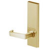 45H0L15M606 Best 40H Series Privacy with Deadbolt Heavy Duty Mortise Lever Lock with Contour with Angle Return Style in Satin Brass