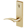 45H7T17RM606 Best 40H Series Dormitory with Deadbolt Heavy Duty Mortise Lever Lock with Gull Wing RH in Satin Brass