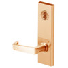 45H7TA15M612 Best 40H Series Dormitory with Deadbolt Heavy Duty Mortise Lever Lock with Contour with Angle Return Style in Satin Bronze