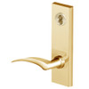 45H7RHB17LM605 Best 40H Series Classroom Holdback Heavy Duty Mortise Lever Lock with Gull Wing LH in Bright Brass