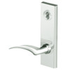 45H7H17LM618 Best 40H Series Hotel with Deadbolt Heavy Duty Mortise Lever Lock with Gull Wing LH in Bright Nickel
