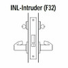 45H7INL15M618 Best 40H Series Intruder without Deadbolt Heavy Duty Mortise Lever Lock with Contour with Angle Return Style in Bright Nickel