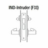 45H7IND14M606 Best 40H Series Intruder with Deadbolt Heavy Duty Mortise Lever Lock with Curved with Return Style in Satin Brass