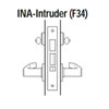 45H7INA3M605 Best 40H Series Intruder with Deadbolt Heavy Duty Mortise Lever Lock with Solid Tube Return Style in Bright Brass