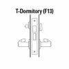 45H7T14N618 Best 40H Series Dormitory with Deadbolt Heavy Duty Mortise Lever Lock with Curved with Return Style in Bright Nickel