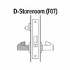 45H7D17LN605 Best 40H Series Storeroom Heavy Duty Mortise Lever Lock with Gull Wing LH in Bright Brass