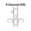 45H7R14N606 Best 40H Series Classroom Heavy Duty Mortise Lever Lock with Curved with Return Style in Satin Brass