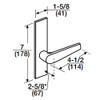 ML2070-ASP-605 Corbin Russwin ML2000 Series Mortise Full Dummy Locksets with Armstrong Lever in Bright Brass