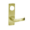 ML2075-NSN-605 Corbin Russwin ML2000 Series Mortise Entrance or Office Security Locksets with Newport Lever and Deadbolt in Bright Brass