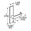 ML2051-NSP-618-LC Corbin Russwin ML2000 Series Mortise Office Locksets with Newport Lever in Bright Nickel