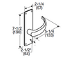 ML2010-PSN-618-M31 Corbin Russwin ML2000 Series Mortise Passage Trim Pack with Princeton Lever in Bright Nickel