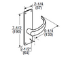 ML2022-PSN-619-LC Corbin Russwin ML2000 Series Mortise Store Door Locksets with Princeton Lever with Deadbolt in Satin Nickel