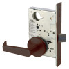 AUR8828FL-613E Yale 8800FL Series Non-Keyed Mortise Exit Locks with Augusta Lever in Dark Satin Bronze