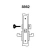 AUR8862FL-613E Yale 8800FL Series Non-Keyed Mortise Bathroom Locks with Augusta Lever in Dark Satin Bronze