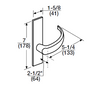 ML2010-PSP-618-M31 Corbin Russwin ML2000 Series Mortise Passage Trim Pack with Princeton Lever in Bright Nickel