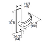 ML2024-PSP-612-LC Corbin Russwin ML2000 Series Mortise Entrance Locksets with Princeton Lever in Satin Bronze