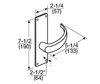 ML2054-PSN-605 Corbin Russwin ML2000 Series Mortise Entrance Locksets with Princeton Lever in Bright Brass