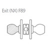 8K30NX6ASTK625 Best 8K Series Exit Heavy Duty Cylindrical Knob Locks with Tulip Style in Bright Chrome
