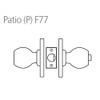 8K30P6DSTK626 Best 8K Series Patio Heavy Duty Cylindrical Knob Locks with Tulip Style in Satin Chrome