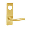 ML2053-RSN-605-CL6 Corbin Russwin ML2000 Series IC 6-Pin Less Core Mortise Entrance Locksets with Regis Lever in Bright Brass