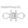 8K30LL4DS3606 Best 8K Series Hospital Privacy Heavy Duty Cylindrical Knob Locks with Round Style in Satin Brass