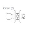 8K30Z4ASTK605 Best 8K Series Closet Heavy Duty Cylindrical Knob Locks with Round Style in Bright Brass
