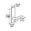 ML2050-RSM-625 Corbin Russwin ML2000 Series Mortise Half Dummy Locksets with Regis Lever in Bright Chrome