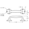 35-613 Don Jo Surface Mount Cast Door Pull with 5-1/2 inch center to center length