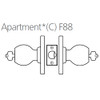 8K37C6DSTK605 Best 8K Series Apartment Heavy Duty Cylindrical Knob Locks with Tulip Style in Bright Brass