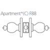 8K37C6DS3625 Best 8K Series Apartment Heavy Duty Cylindrical Knob Locks with Tulip Style in Bright Chrome