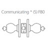 8K37S6DS3606 Best 8K Series Communicating Heavy Duty Cylindrical Knob Locks with Tulip Style in Satin Brass