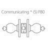 8K57S4CS3606 Best 8K Series Communicating Heavy Duty Cylindrical Knob Locks with Round Style in Satin Brass