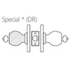 8K37DR6ASTK626 Best 8K Series Special Heavy Duty Cylindrical Knob Locks with Tulip Style in Satin Chrome