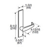 ML2010-NSR-618 Corbin Russwin ML2000 Series Mortise Passage Locksets with Newport Lever in Bright Nickel