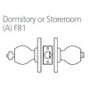 8K47A4DS3612 Best 8K Series Dormitory/Storeroom Heavy Duty Cylindrical Knob Locks with Round Style in Satin Bronze