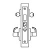 ML2072-NSR-605-CL7 Corbin Russwin ML2000 Series IC 7-Pin Less Core Mortise Classroom Intruder Locksets with Newport Lever with Deadbolt in Bright Brass