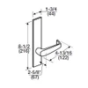 ML2082-NSR-625-M31 Corbin Russwin ML2000 Series Mortise Dormitory or Exit Trim Pack with Newport Lever with Deadbolt in Bright Chrome
