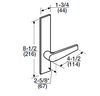 ML2070-ASR-618 Corbin Russwin ML2000 Series Mortise Full Dummy Locksets with Armstrong Lever in Bright Nickel