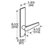 ML2068-ASR-626 Corbin Russwin ML2000 Series Mortise Privacy or Apartment Locksets with Armstrong Lever in Satin Chrome
