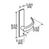 ML2010-PSR-618 Corbin Russwin ML2000 Series Mortise Passage Locksets with Princeton Lever in Bright Nickel