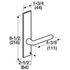 ML2051-RSR-618-CL6 Corbin Russwin ML2000 Series IC 6-Pin Less Core Mortise Office Locksets with Regis Lever in Bright Nickel