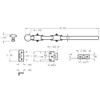 1639-626 Don Jo Dutch Door Bolt with size of 18 x 1 5/8" (inches)