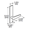 ML2048-CSR-618-M31 Corbin Russwin ML2000 Series Mortise Entrance Trim Pack with Citation Lever in Bright Nickel