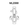 ML2068-LWR-618 Corbin Russwin ML2000 Series Mortise Privacy or Apartment Locksets with Lustra Lever in Bright Nickel